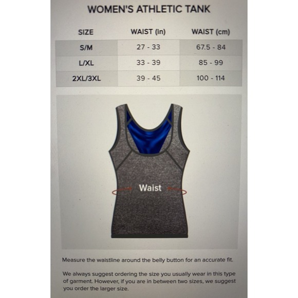 Sweat Shaper Womens Athletic Tank Sweat Enhancing Compression Sauna‎ Black  L/XL - Picture 7 of 8